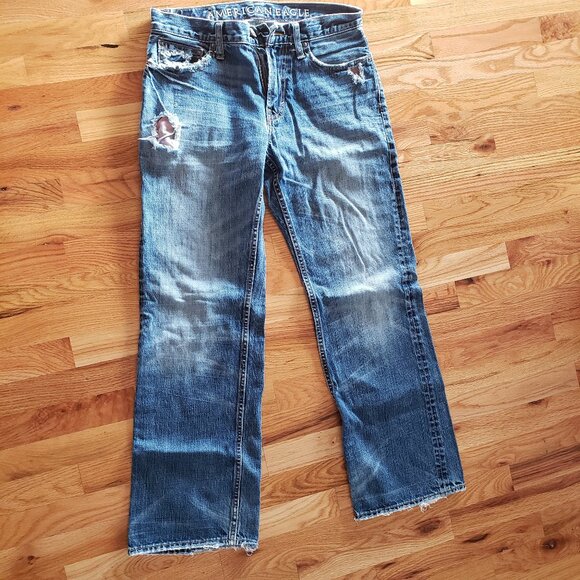 American Eagle Distressed, Bootcut Jeans - Picture 6 of 7
